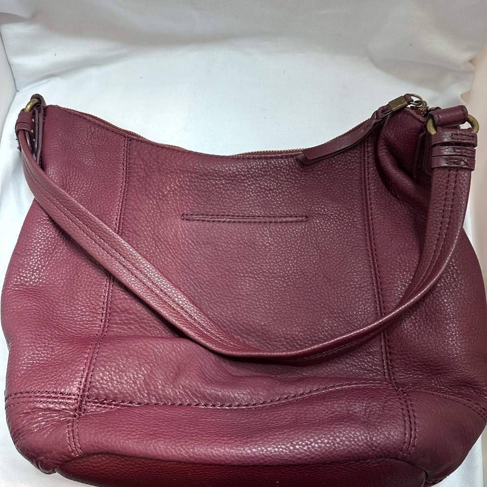 The Sak Deep Red Leather Hobo Bag